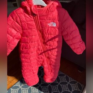 Red The North Face One-Piece Snowsuit 3-6 Months